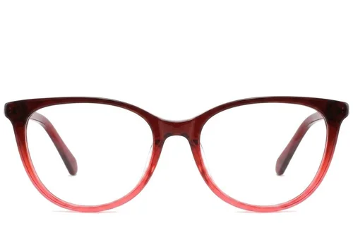 Lunettes papillon en acétate rouge #BS2425-1343