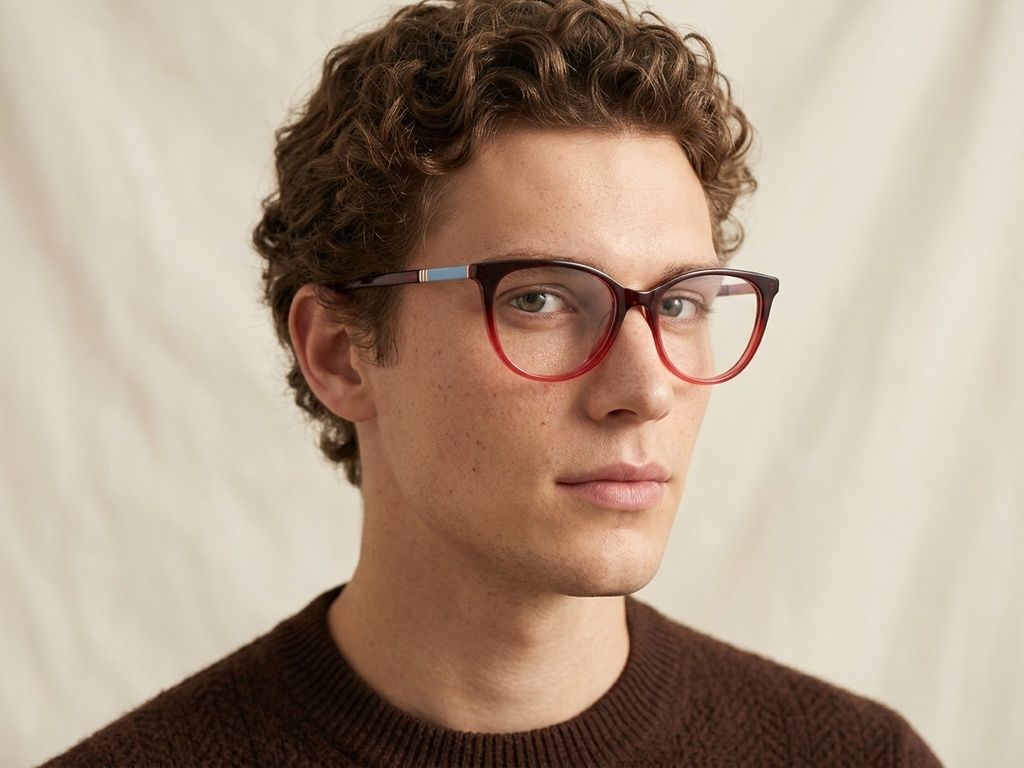 Butterfly Red Acetate Glasses #BS2425-1343