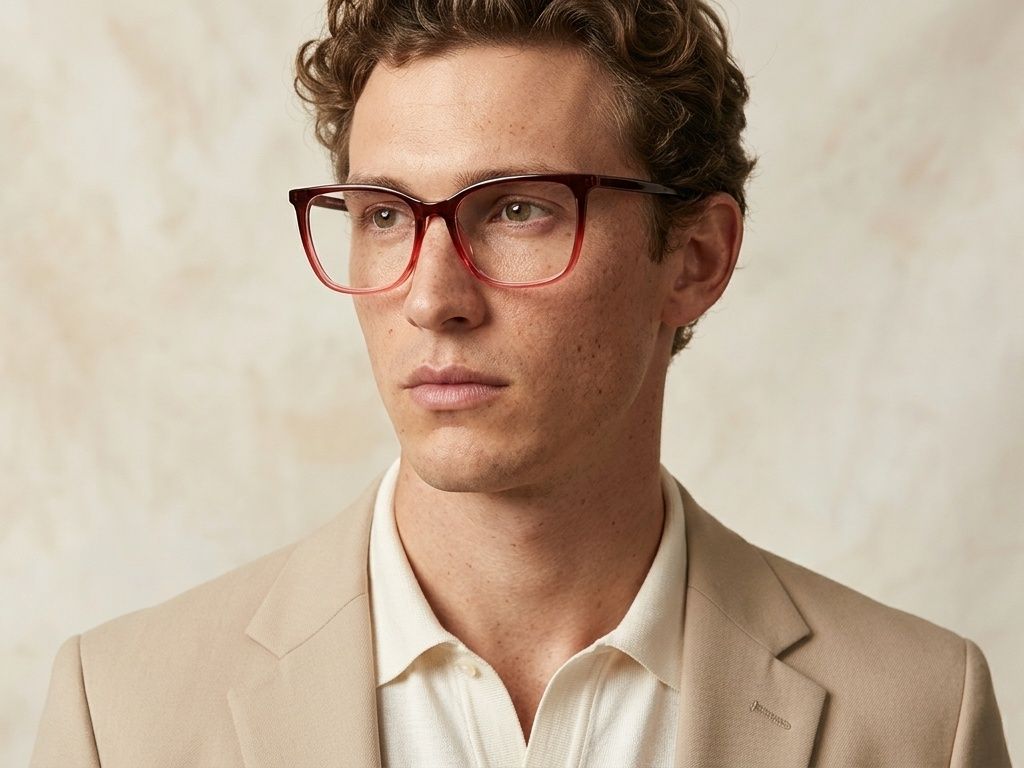 Butterfly Red Acetate Glasses #BS2425-1349