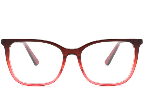 Lunettes papillon en acétate rouge #BS2425-1349
