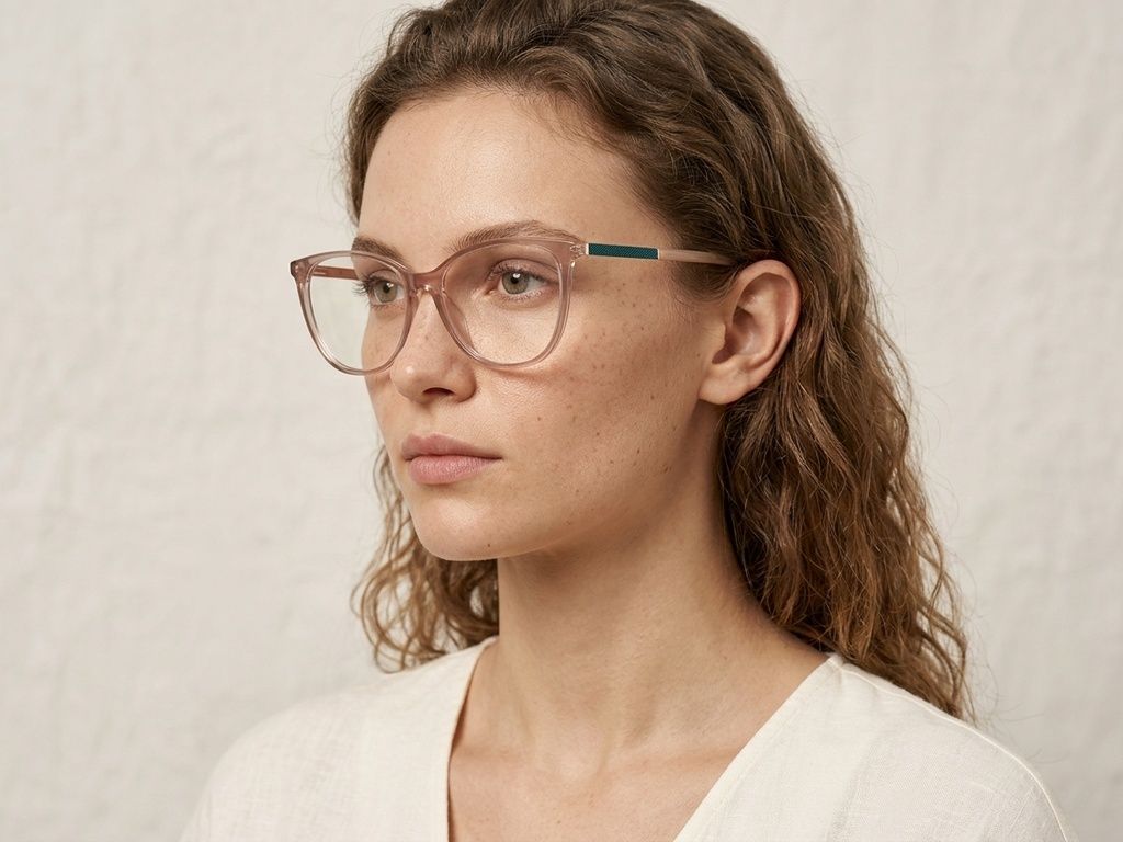 Gafas de acetato marrón mariposa n.° BS2425-1355