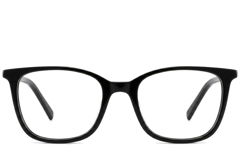 Oval Black Acetate Glasses #BS2425-1371