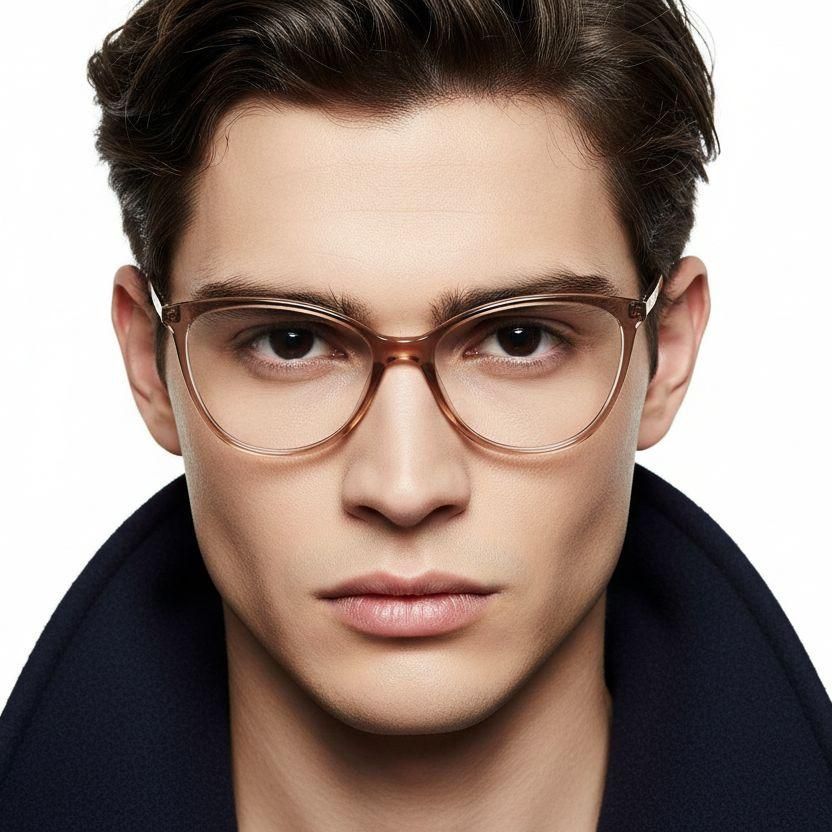 Gafas de acetato marrón mariposa n.° BS2425-1373