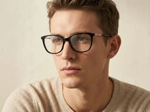 Lunettes papillon en acétate noir #BS2425-1389