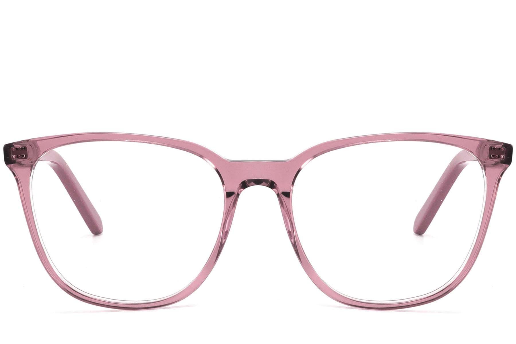 Gafas ovaladas de acetato rosa #BS2425-1402
