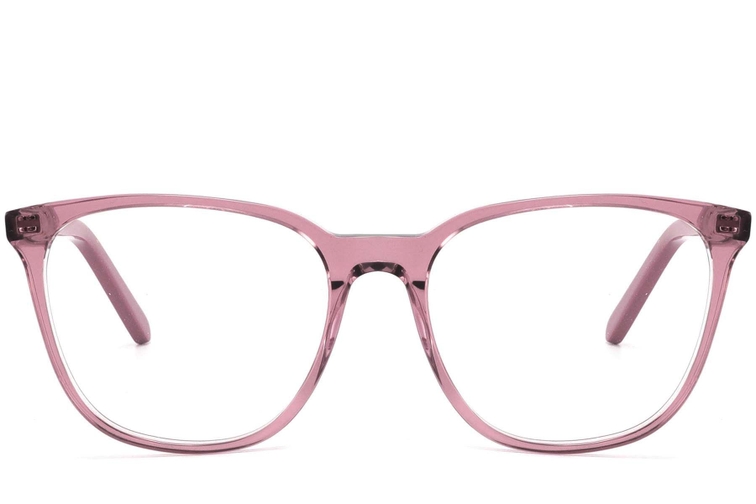 Oval Pink Acetate Glasses #BS2425-1402