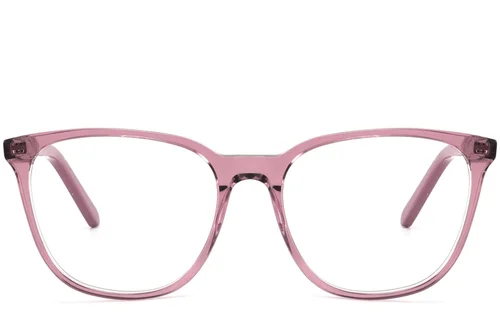 Lunettes ovales en acétate rose #BS2425-1402