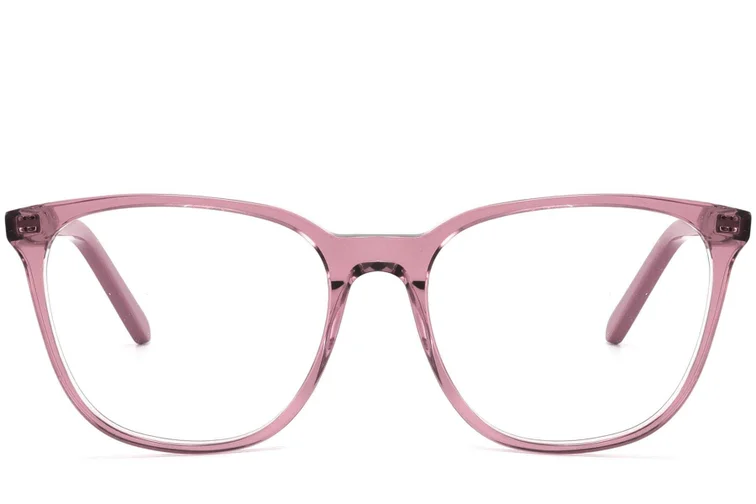 Oval Pink Acetate Glasses #BS2425-1402