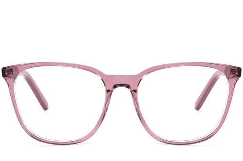 Gafas ovaladas de acetato rosa #BS2425-1402