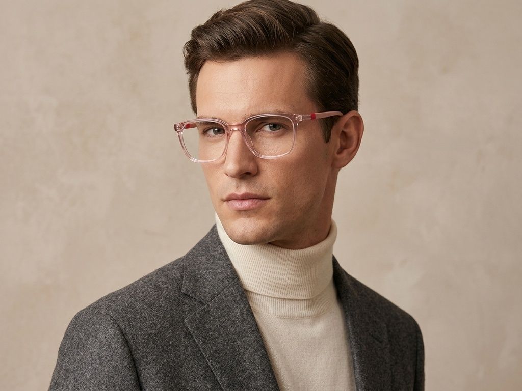 Oval Pink Acetate Glasses #BS2425-1404