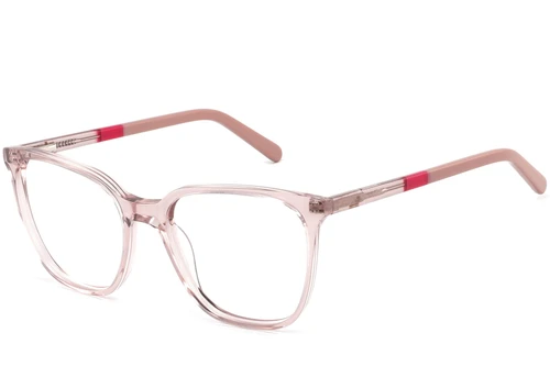 Gafas ovaladas de acetato rosa #BS2425-1404