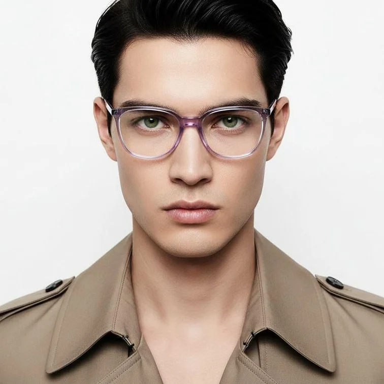 Gafas ovaladas de acetato morado #BS2425-1405