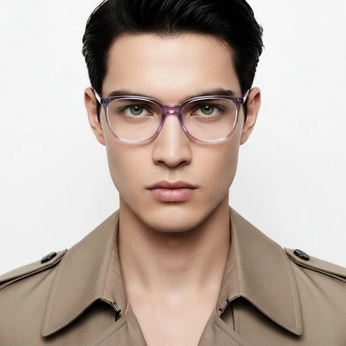 Oval Purple Acetate Glasses #BS2425-1405