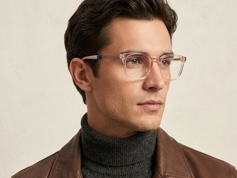 Oval Pink Acetate Glasses #BS2425-1406