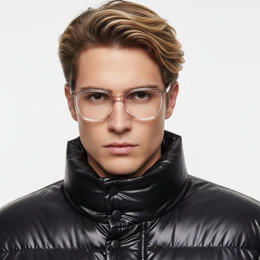 Gafas ovaladas de acetato rosa #BS2425-1406