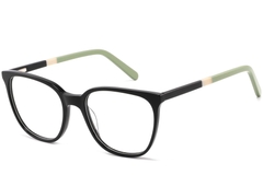 Gafas ovaladas de acetato negro #BS2425-1407