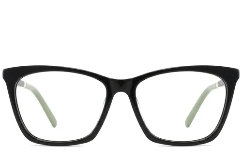 Lunettes papillon en acétate noir #BS2425-1414
