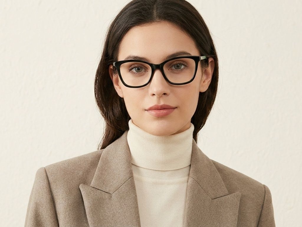 Gafas de acetato negras con forma de mariposa #BS2425-1414