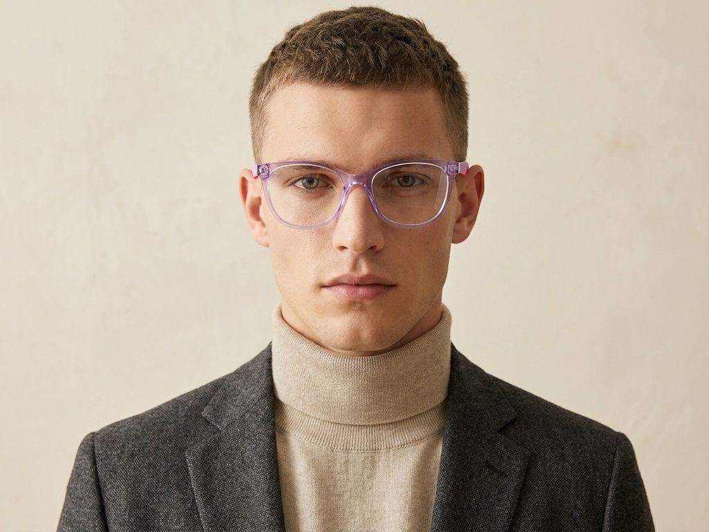 Gafas de acetato moradas con forma de mariposa n.° BS2425-1422