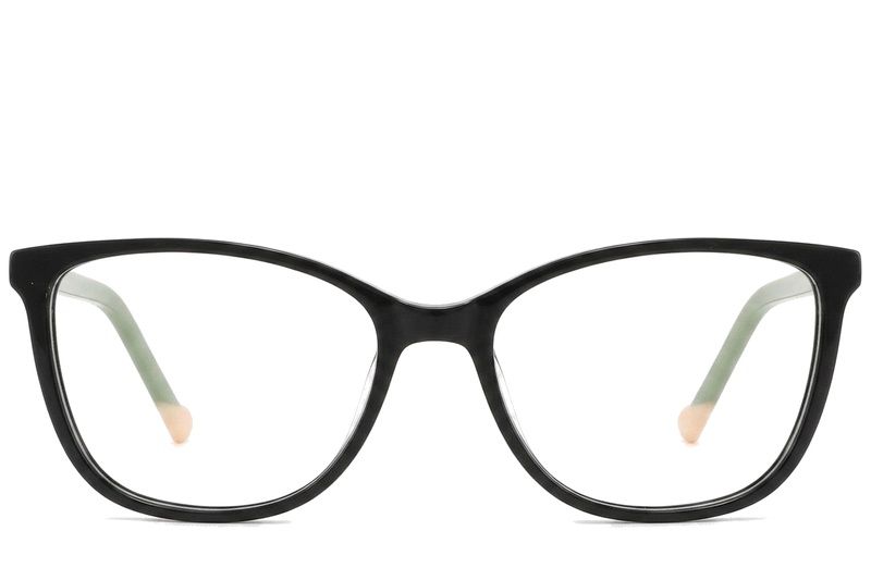 Schmetterlingsbrille aus schwarzem Acetat #BS2425-1424