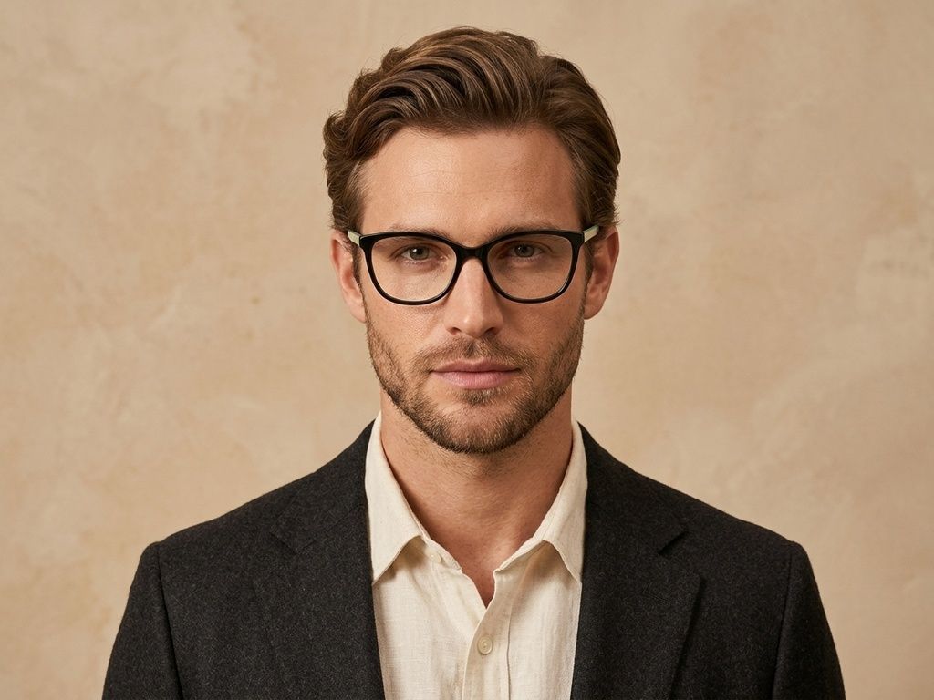 Schmetterlingsbrille aus schwarzem Acetat #BS2425-1424