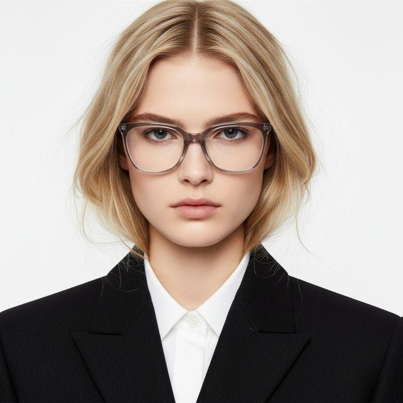 Gafas rectangulares de acetato gris #BS2425-1427