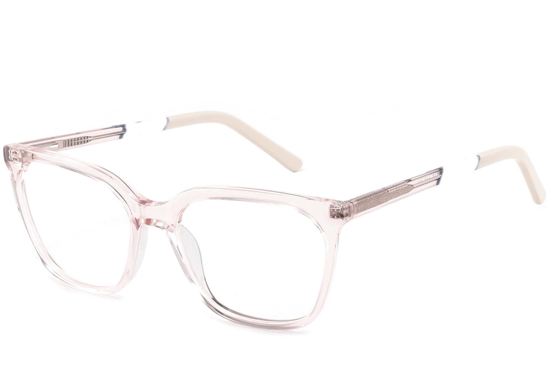 Rectangular Pink Acetate Glasses #BS2425-1428