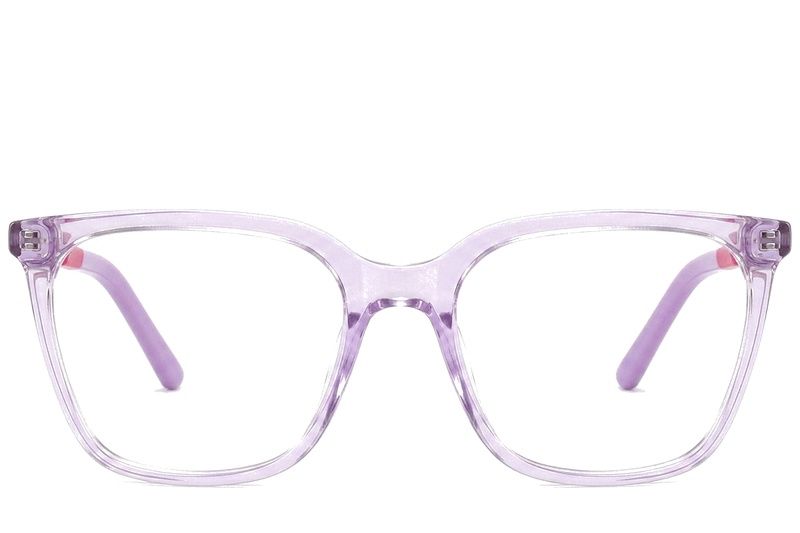 Rectangular Purple Acetate Glasses #BS2425-1429