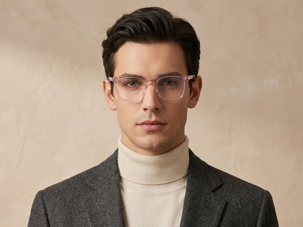 Gafas rectangulares de acetato rosa #BS2425-1430