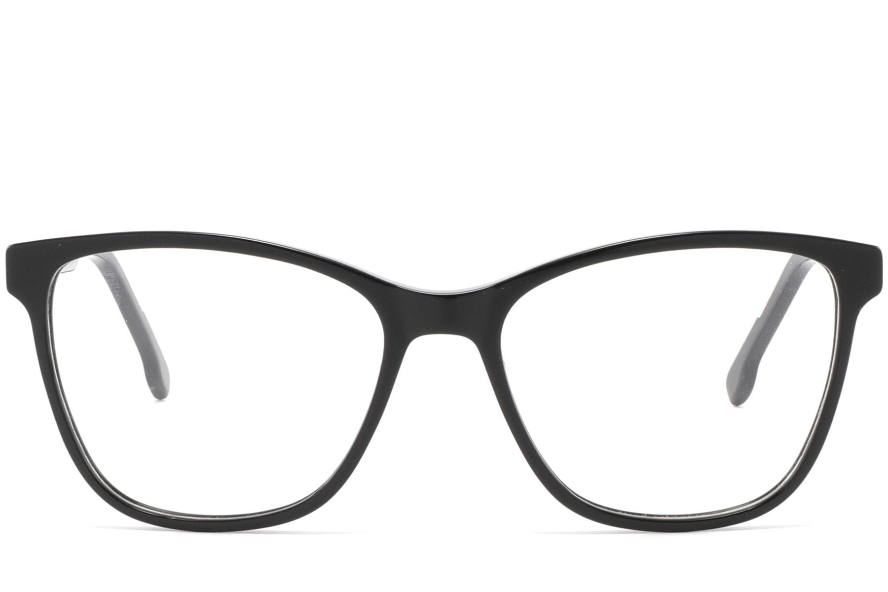 Schmetterlingsbrille aus schwarzem Acetat #BS2425-1446