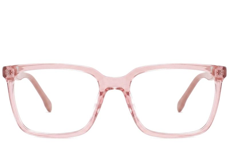 Rectangular Pink Acetate Glasses #BS2425-1452