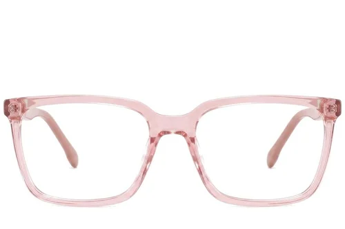 Lunettes rectangulaires en acétate rose #BS2425-1452