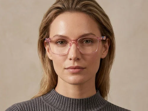 Lunettes rectangulaires en acétate rose #BS2425-1453