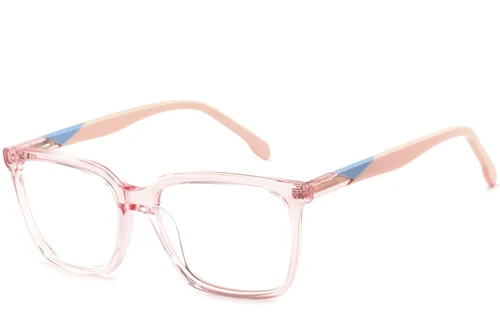 Lunettes rectangulaires en acétate rose #BS2425-1453
