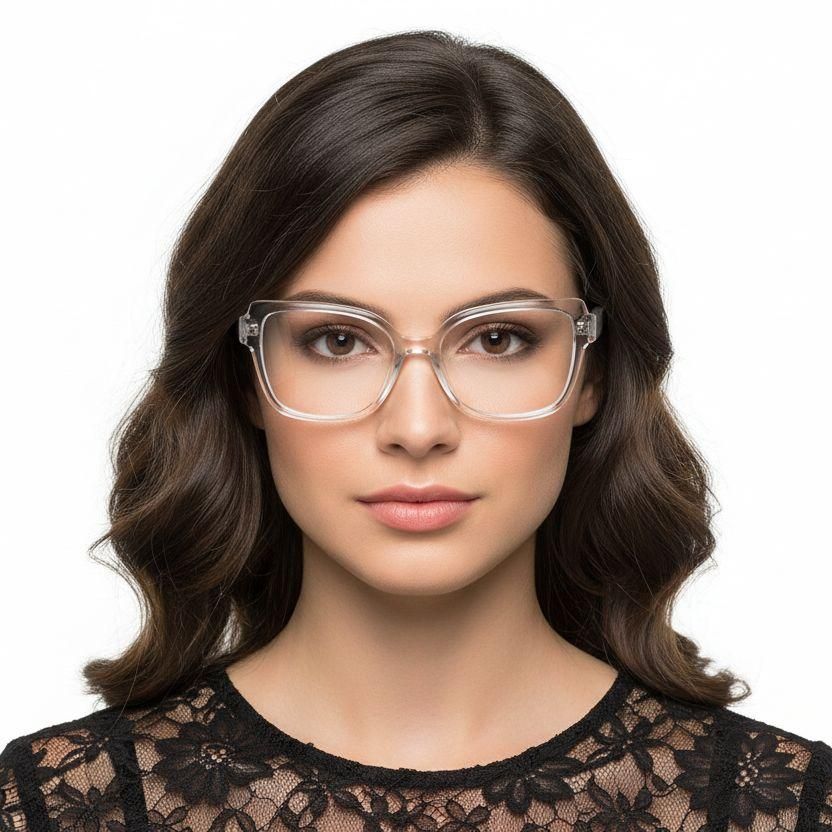 Occhiali in acetato grigio farfalla #BS2425-1456