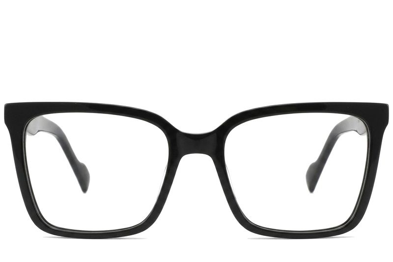 Lunettes rectangulaires en acétate noir #BS2425-1459