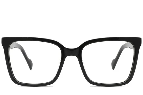 Lunettes rectangulaires en acétate noir #BS2425-1459