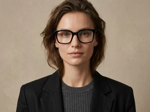 Lunettes rectangulaires en acétate noir #BS2425-1459