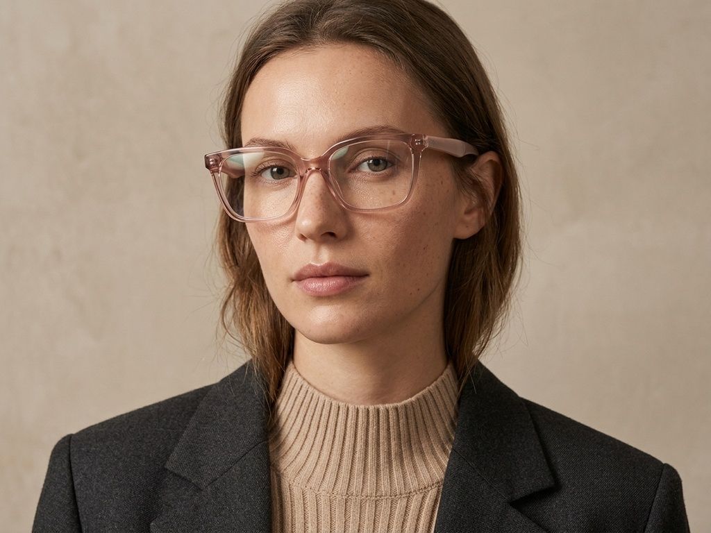 Gafas rectangulares de acetato rojo #BS2425-1460