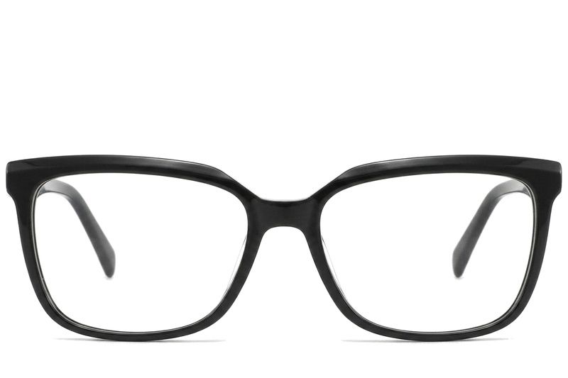 Rectangular Black Acetate Glasses #BS2425-1462