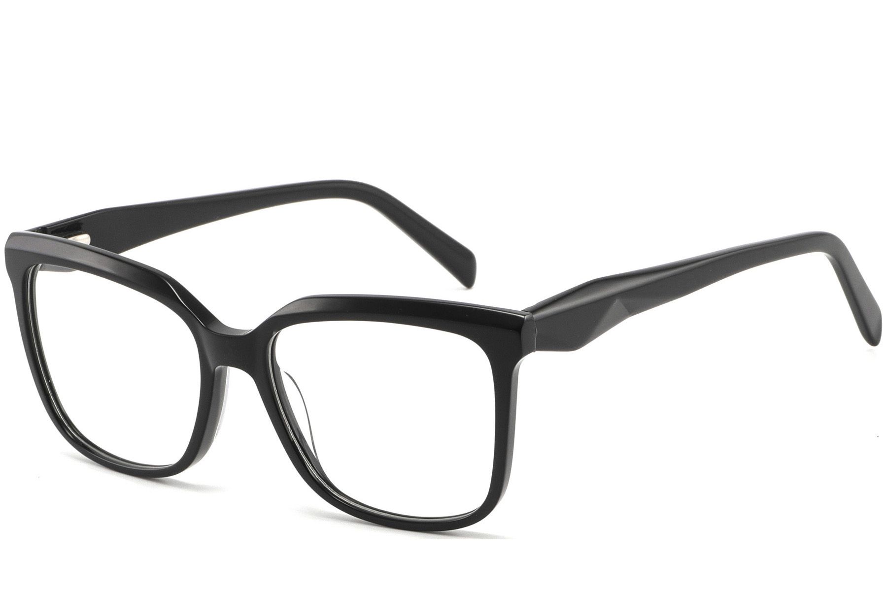 Gafas rectangulares de acetato negro #BS2425-1462