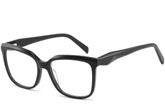 Gafas rectangulares de acetato negro #BS2425-1462