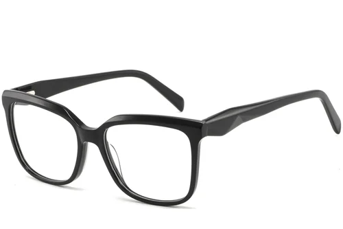 Lunettes rectangulaires en acétate noir #BS2425-1462