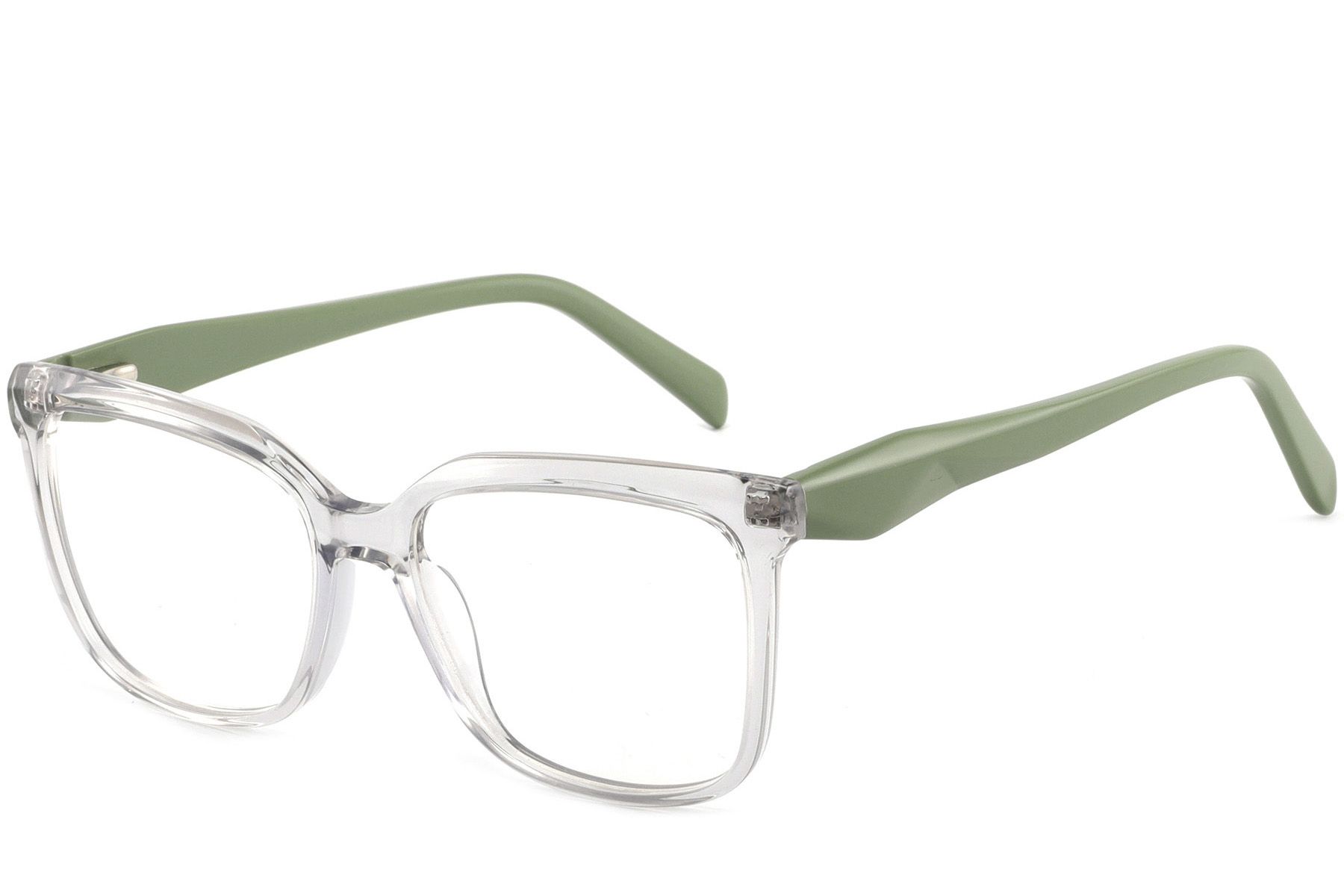 Rectangular Grey Acetate Glasses #BS2425-1463