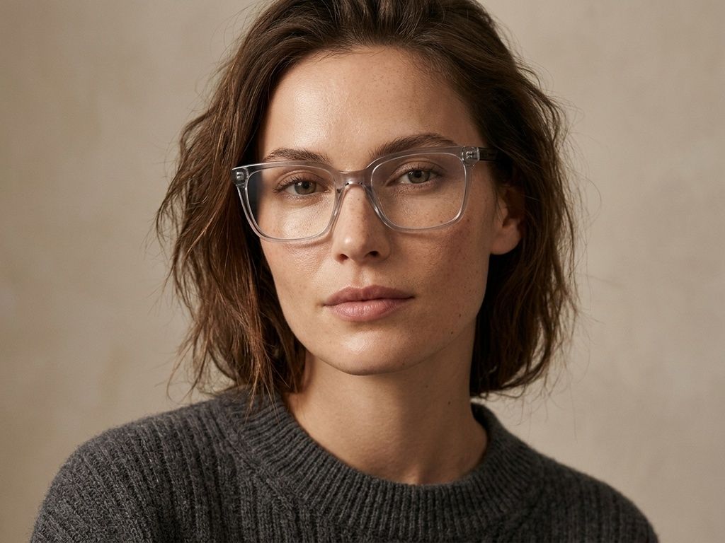 Gafas rectangulares de acetato gris #BS2425-1465