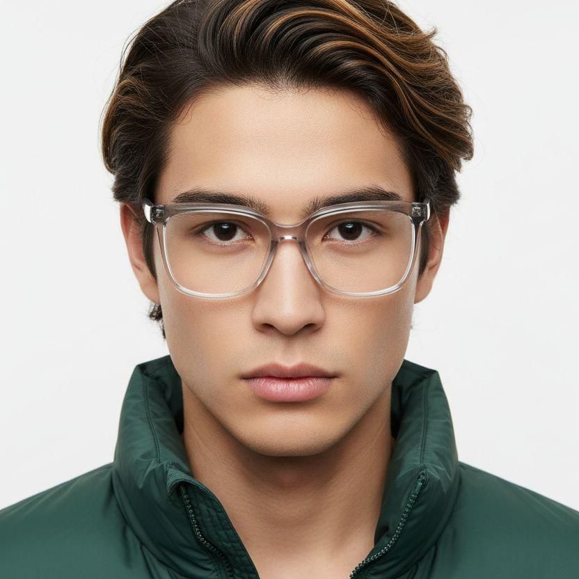 Rectangular Grey Acetate Glasses #BS2425-1465
