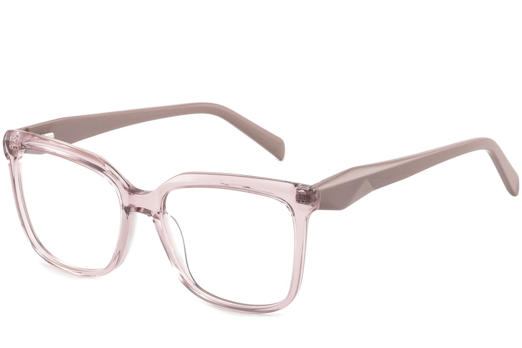 Rectangular Pink Acetate Glasses #BS2425-1466