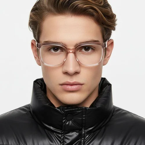 Lunettes rectangulaires en acétate rose #BS2425-1466
