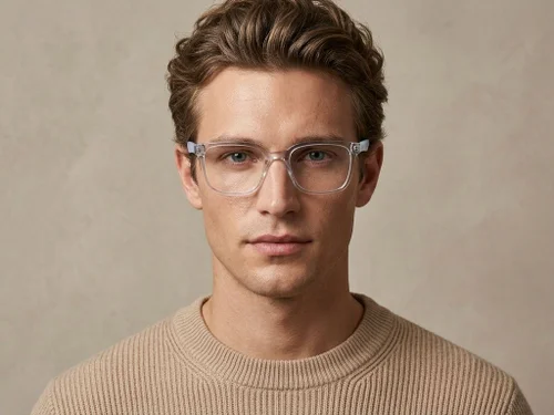 Lunettes rectangulaires en acétate bleu #BS2425-1467