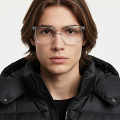 Gafas rectangulares de acetato azul #BS2425-1467